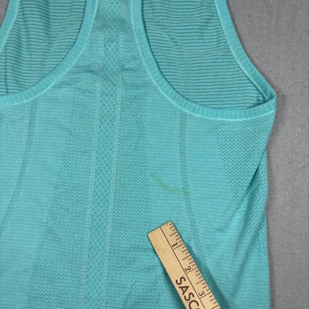 Lululemon Swiftly Tech Tank Top Heathered Angel Blue Size 4 Racerback Running